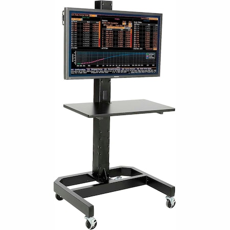 Global Industrial LCD/Plasma Mobile Cart, Black 239192BK